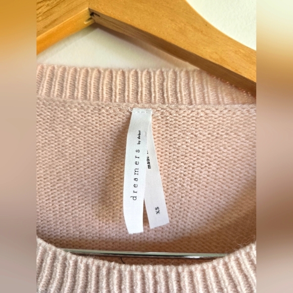 Dreamers, Women's Striped Sweater, Midweight, Peach/Navy, Size XS (Oversized) - Picture 6 of 8